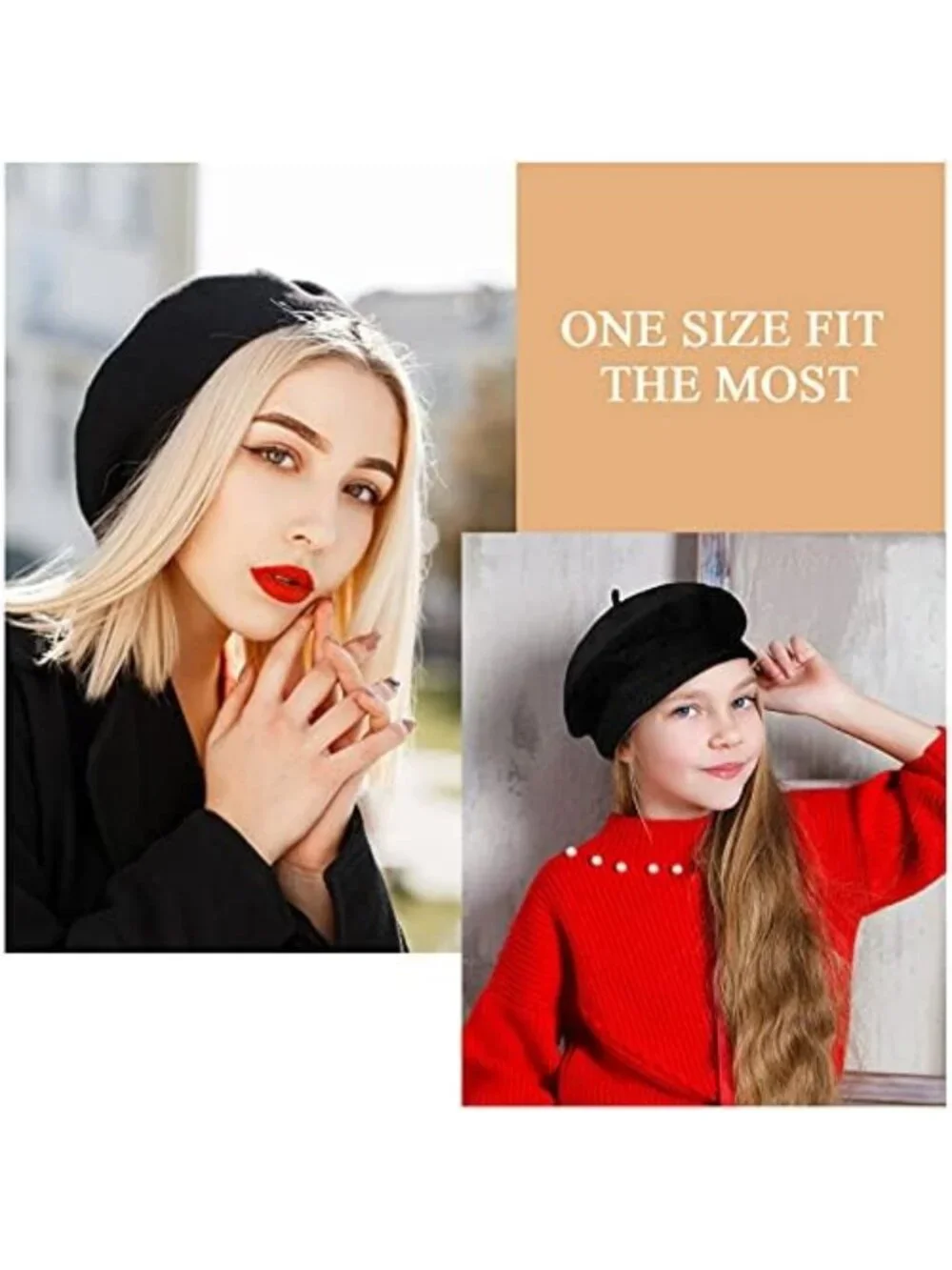12 Pack French Beret Hats for Women - Stylish Baggy Artist Caps, Fashion